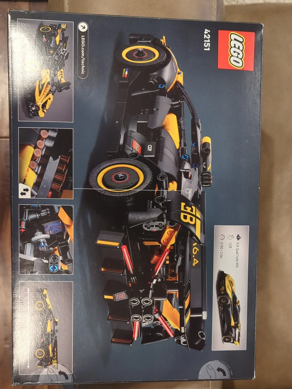 🏎️🏎️ NIB Lego Technic Yellow and Black Bugatti Bolide Model🏎️🏎️